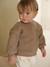 Baby sweater in sherpa groen+pecannoot - vertbaudet enfant 