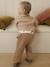 Gilet bébé en maille grosse jauge beige chiné+vieux rose - vertbaudet enfant 