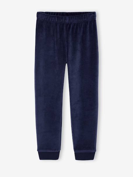 Lot 2 pyjamas garçon velours animaux polaires bleu ciel - vertbaudet enfant 