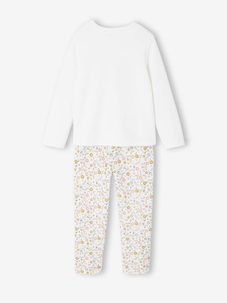 Set van 2 pyjama's fluweel / velours Eenhoorn meisje ecru - vertbaudet enfant 