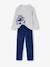 Set van 2 jongenspyjama's fluweel/velours Politie marineblauw - vertbaudet enfant 