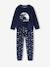 Pyjama  fluweel / velours  met raketprint voor jongens marineblauw - vertbaudet enfant 