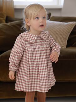 -Robe bébé en flanelle vichy