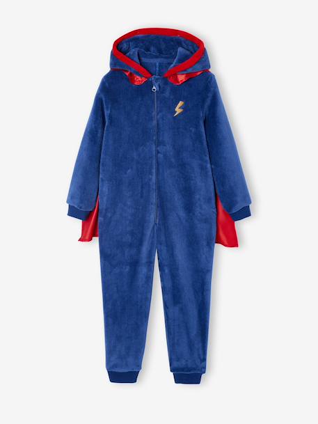 Surpyjama super héros : cape + masque détachable bleu roi - vertbaudet enfant 