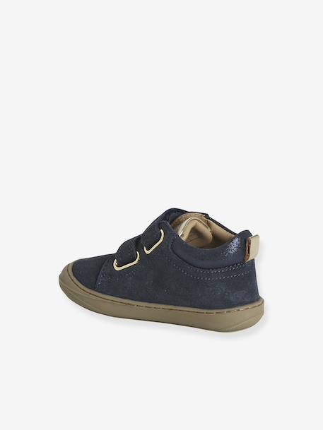 Bottillons scratchés cuir souple bébé premiers pas bordeaux+jaune pâle+marine+or+rose - vertbaudet enfant 