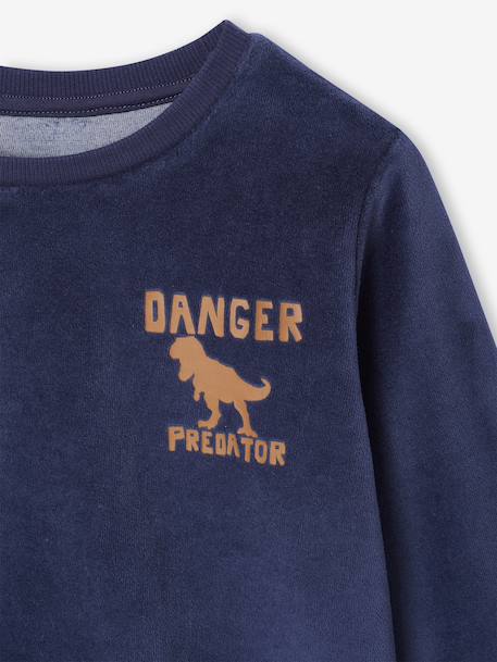 Lot de 2 pyjamas garçon velours Dino caramel - vertbaudet enfant 