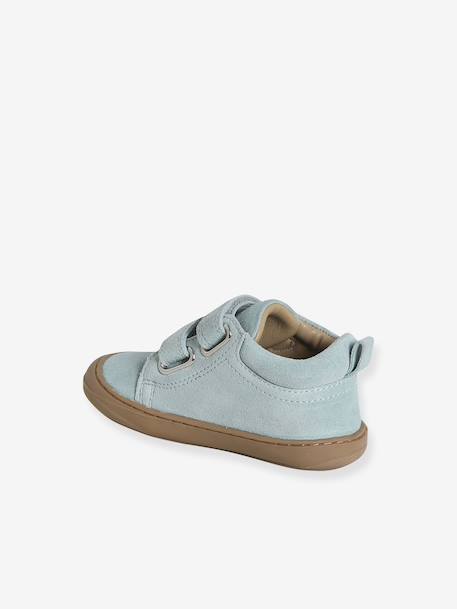 Bottillons à scratchs cuir souple bébé premiers pas beige imprimé+bleu imprimé+bois de rose+bronze+mauve+or+rose+rose poudré+turquoise - vertbaudet enfant 