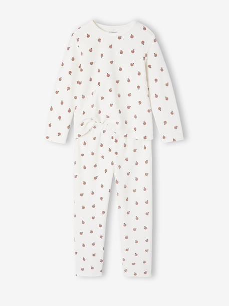 Lot de 2 pyjamas fille velours fruits écru - vertbaudet enfant 