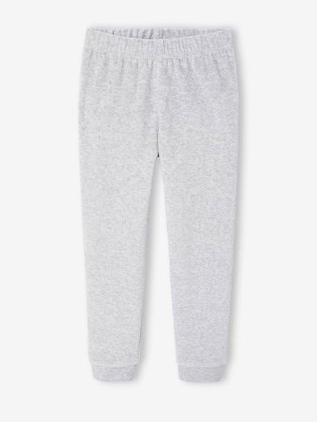 Pyjama garçon velours ours gris chiné - vertbaudet enfant 