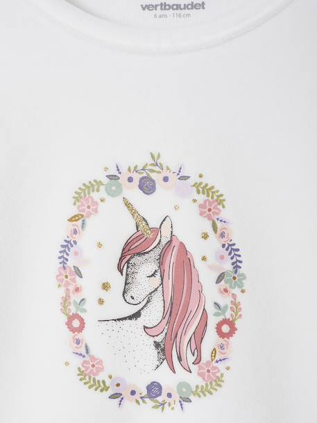Lot de 2 pyjamas fille velours licorne écru - vertbaudet enfant 