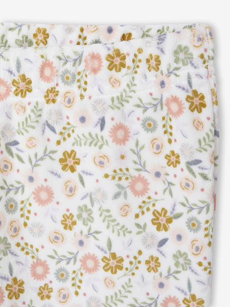 Set van 2 pyjama's fluweel / velours Eenhoorn meisje ecru - vertbaudet enfant 