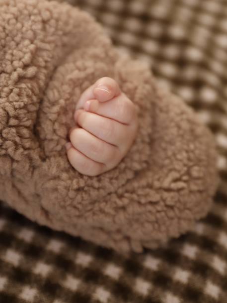 Combipilote naissance en sherpa avec oreilles beige - vertbaudet enfant 