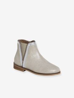 Schoenen-Meisje shoenen 23-38-Boots, laarsjes-Leren meisjeslaarzen met rits en elastiek