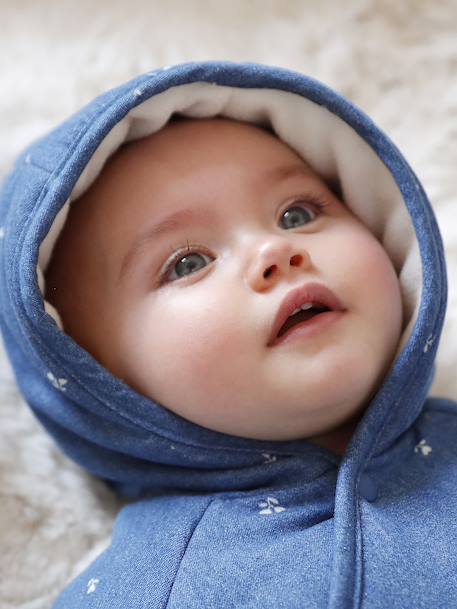 Combipilote naissance en denim imprimé stone - vertbaudet enfant 