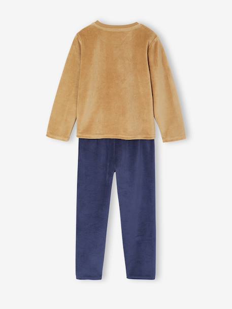 Lot de 2 pyjamas garçon velours Dino caramel - vertbaudet enfant 