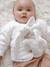 Babypakje jas gewatteerd in fluweel / velours + knuffels ecru - vertbaudet enfant 