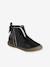 Bottines enfant fille synthétique zippées marron+noir - vertbaudet enfant 