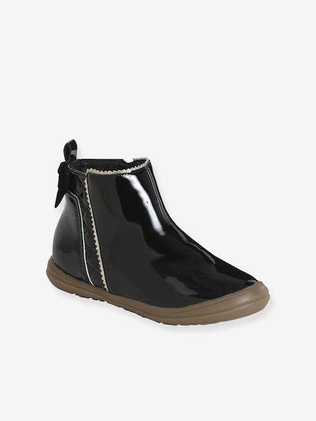 Meisjeslaarzen met rits kleutercollectie antraciet+bruin+zwart - vertbaudet enfant 