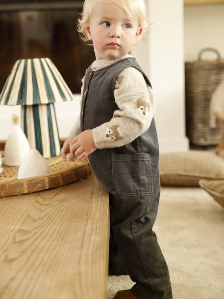 Bébé-Combinaison bébé en velours côtelé