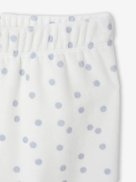 Pyjama fille velours lapin bleu ciel - vertbaudet enfant 