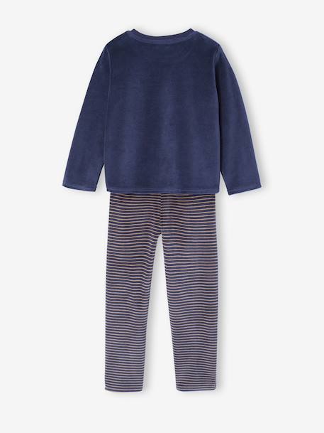 Set van 2 jongenspyjama's fluweel/velours Dino karamel - vertbaudet enfant 