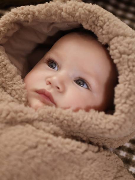 Combipilote naissance en sherpa avec oreilles beige - vertbaudet enfant 