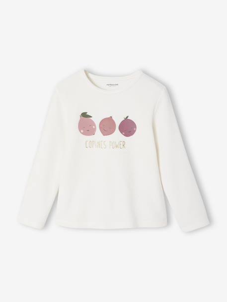 Lot de 2 pyjamas fille velours fruits écru - vertbaudet enfant 