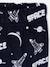 Pyjama  fluweel / velours  met raketprint voor jongens marineblauw - vertbaudet enfant 