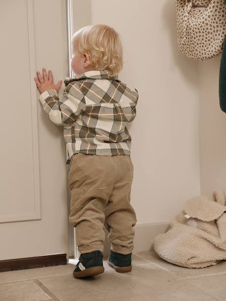 Chemise manches longues bébé kaki - vertbaudet enfant 