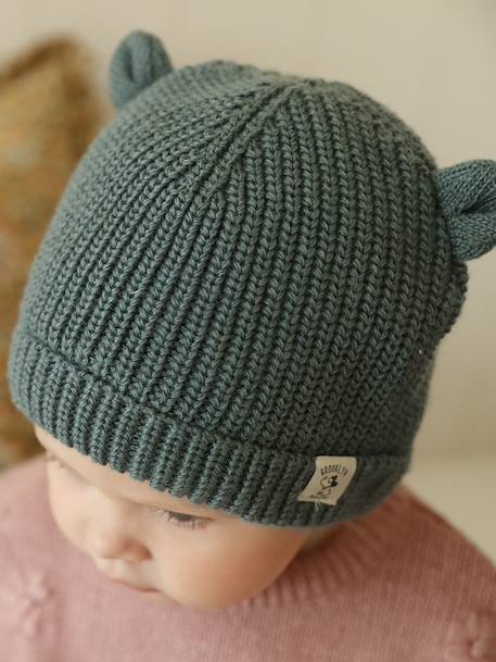 Babyset muts, snood en wanten baby groen - vertbaudet enfant 