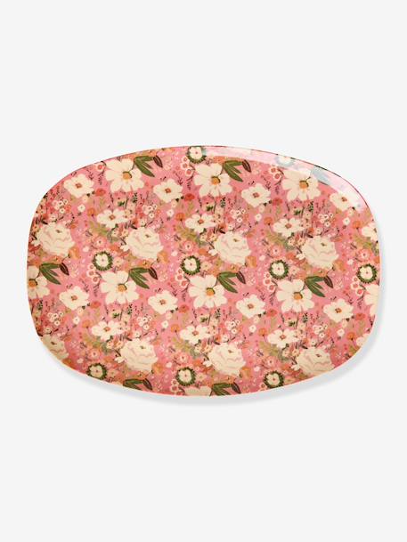 Assiette rectangulaire en mélamine ALISON FLOWER rice blush - vertbaudet enfant 