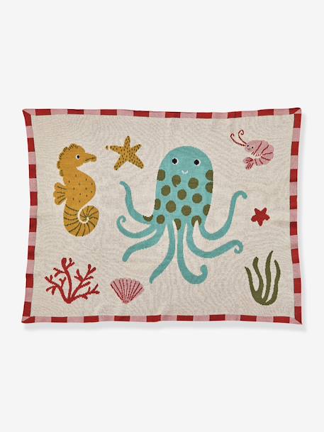 Gebreide deken voor baby CORAL OCEAN RICE beige - vertbaudet enfant 
