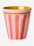 Gobelet moyen en mélamine ORGANIC STRIPES rice, 250 ml rayé rose - vertbaudet enfant 