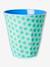 Gobelet moyen en mélamine STAR PRINT vert & turquoise rice, 250 ml turquoise - vertbaudet enfant 