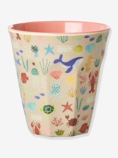 Puériculture-Repas-Vaisselle, coffret repas-Gobelet moyen en mélamine CORAL OCEAN rice, 250 ml