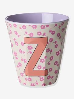 Puériculture-Gobelet moyen en mélamine avec fleurs LETTRE Z rice, 250 ml