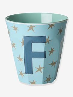 Puériculture-Repas-Gobelet moyen en mélamine avec étoiles LETTRE F rice, 250 ml