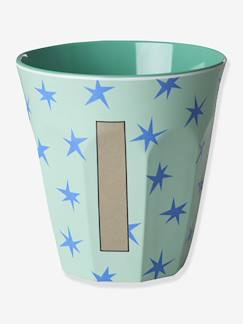 Puériculture-Repas-Gobelet moyen en mélamine avec étoiles LETTRE I rice, 250 ml