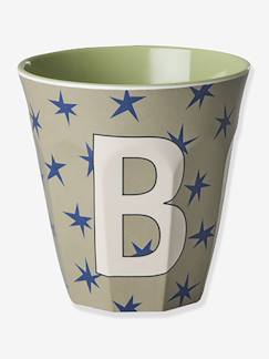 Puériculture-Repas-Gobelet moyen en mélamine avec étoiles LETTRE B rice, 250 ml