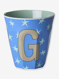 Puériculture-Repas-Gobelet moyen en mélamine avec étoiles LETTRE G rice, 250 ml
