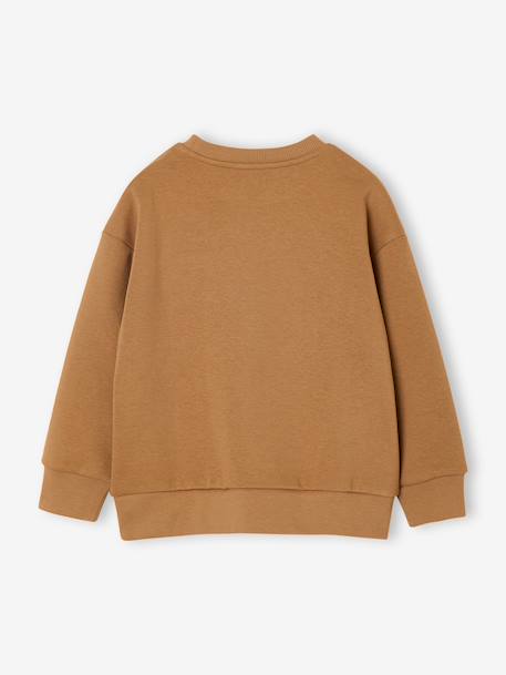 Set van 2 sweaters met ronde hals en print voor jongens pecannoot - vertbaudet enfant 