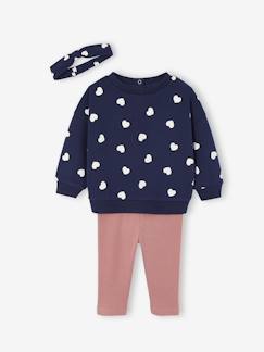 - Personaliseerbare sweater + legging + haarband babymeisje