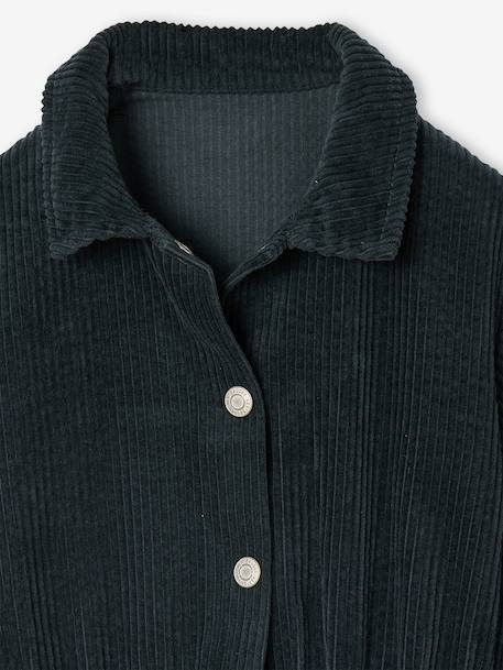 Jurk in fluweel / velours voor meisjes dennen+zachtpaars - vertbaudet enfant 