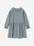 Robe en velours milleraies fille anthracite+vert sauge - vertbaudet enfant 