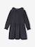 Robe en velours milleraies fille anthracite+vert sauge - vertbaudet enfant 