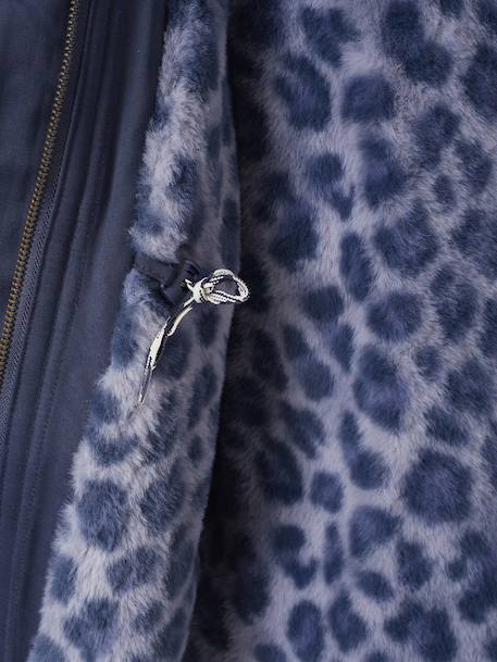 Parka fille à capuche doublée imitation fourrure bois de rose+camel+marine+noir - vertbaudet enfant 