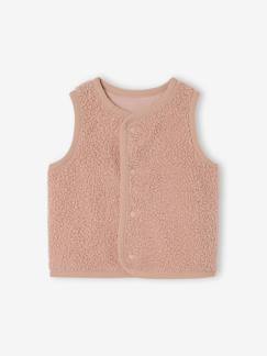 -Gilet bébé sans manches en fausse fourrure