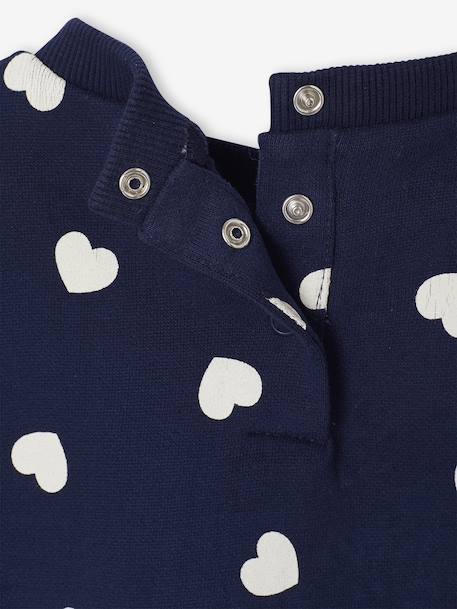 Ensemble bébé fille 3 pièces sweat + legging + bandeau personnalisable beige poudré+marine - vertbaudet enfant 