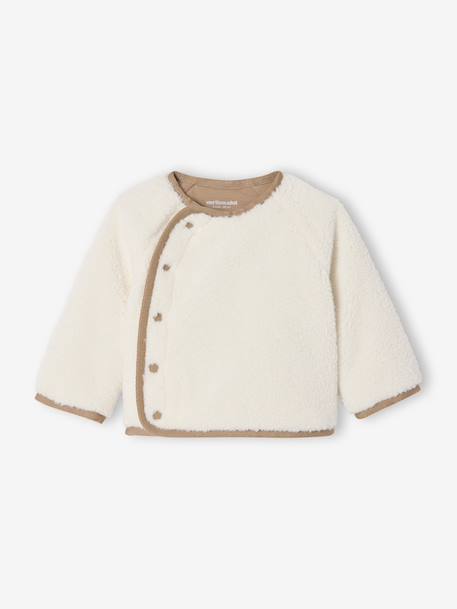 Bébé-Pull naissance en sherpa boutonné devant