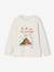 T-shirt manches longues imprimé garçon avec reliefs blanc chiné+noix de pécan - vertbaudet enfant 